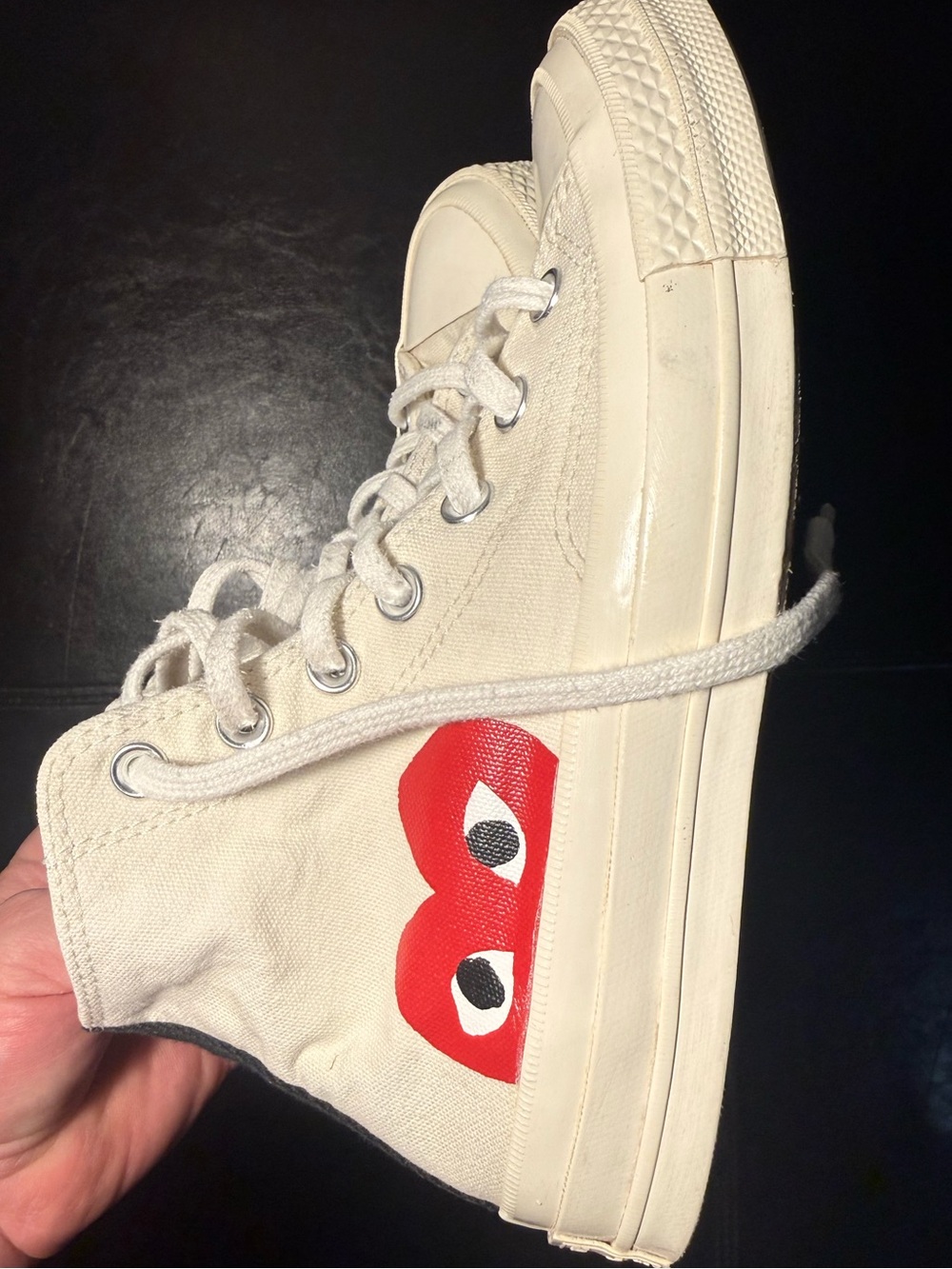 Converse x CDG Chuck Taylor Hi Comme des Garcons PLAY - Men's Sz 4 Women’s Sz 6 - Picture 5 of 10